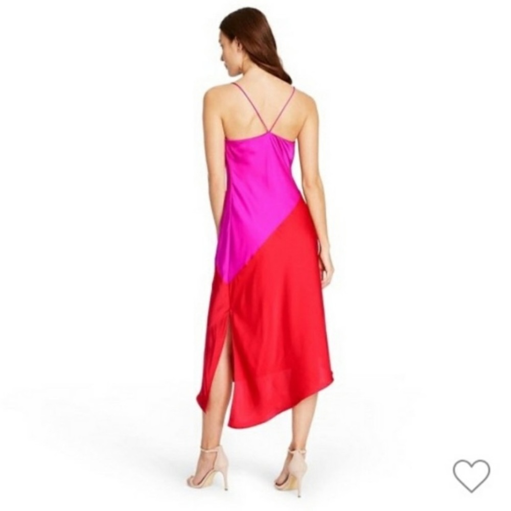 NWT CUSHNIE x Target Two Tone Midi  Slip Dress - Picture 2 of 5